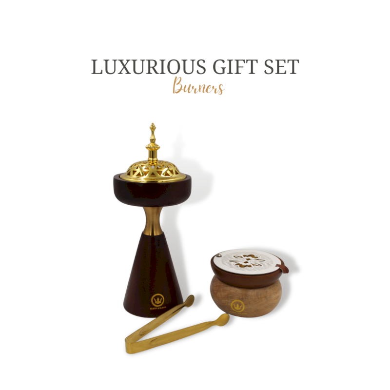 Luxurious burners gift set  (Cylindrical brown)