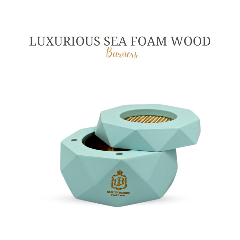 Luxurious sea foam wood burners  (Angle modern burner BB no.VI)