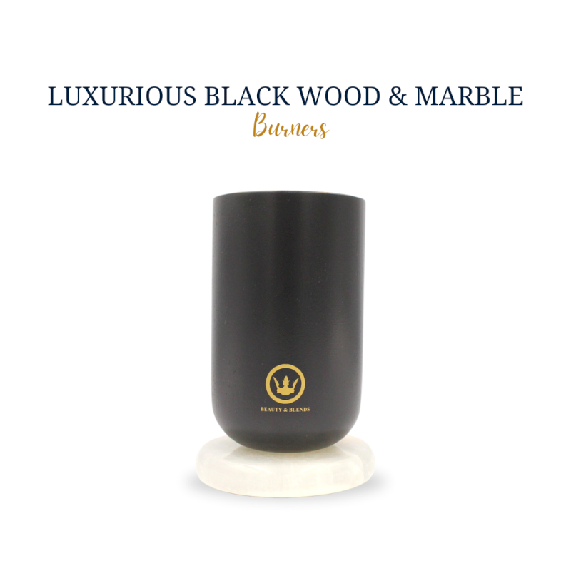 Luxurious black wood & marble burners  (U-shaped burner B&B no.III)
