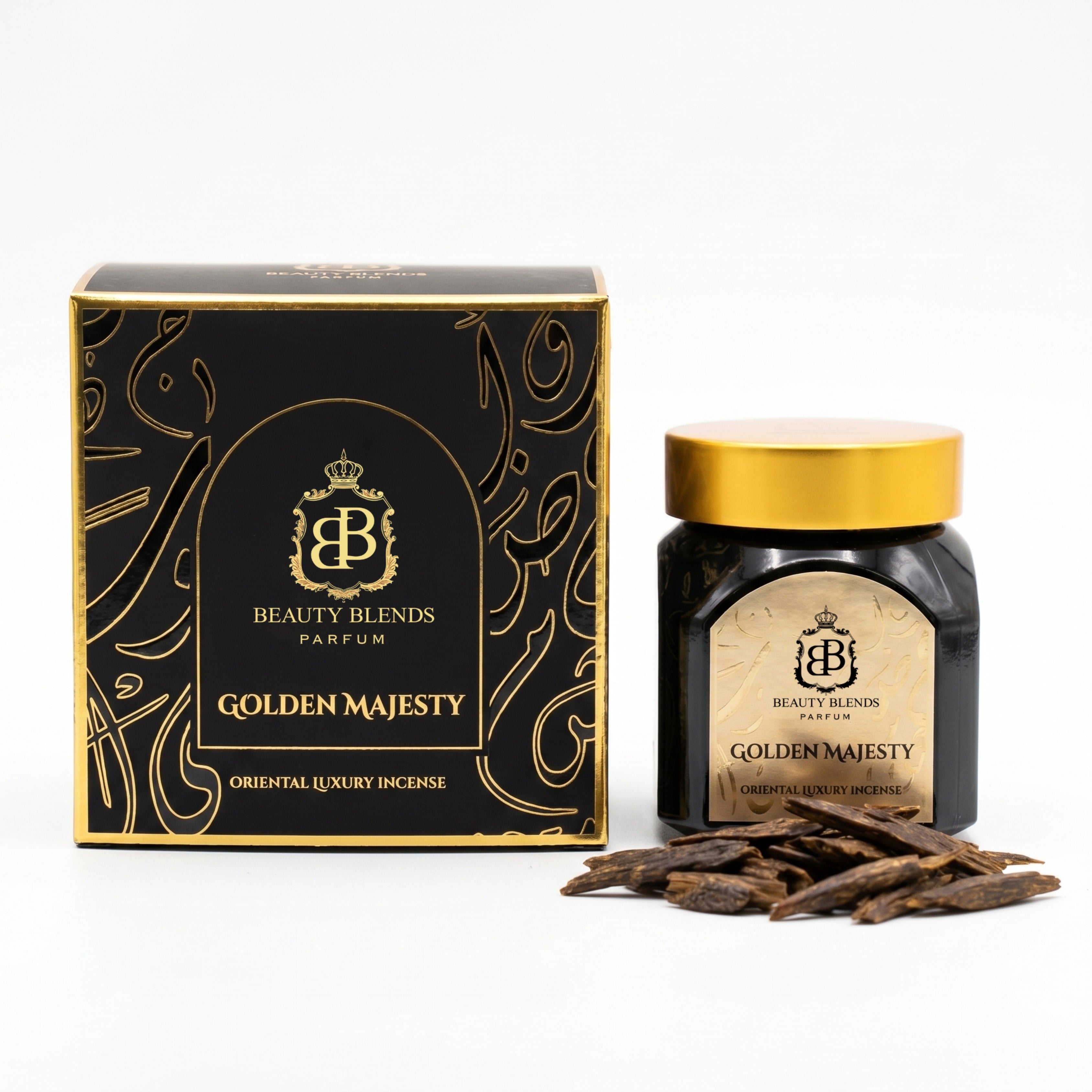 Golden Majesty Bakhoor Incense 36Grams By Beauty Blends parfum
