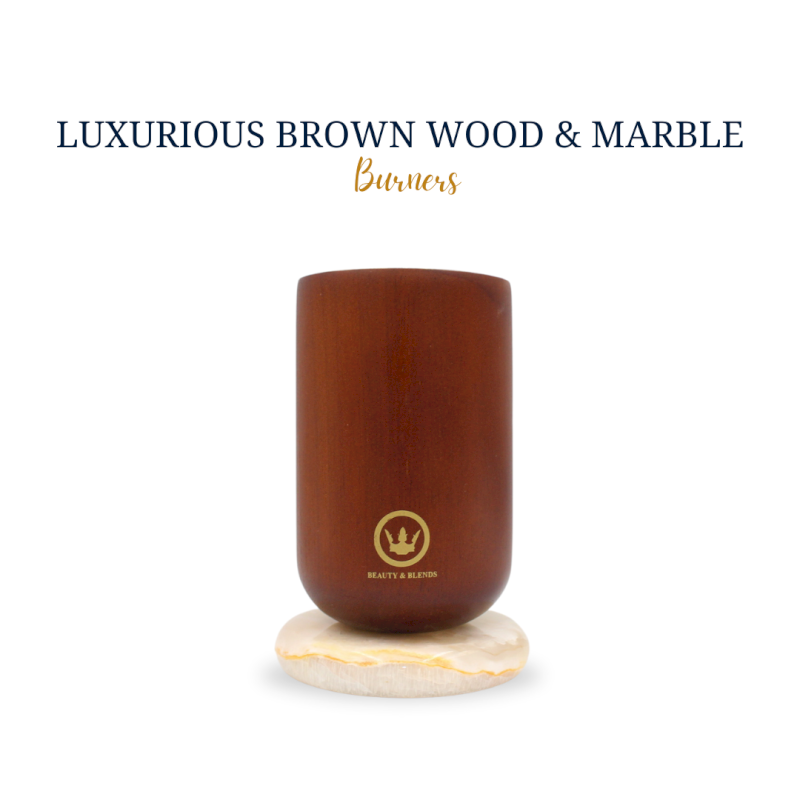 Luxurious brown wood & marble burners  (U-shaped burner B&B no.III)