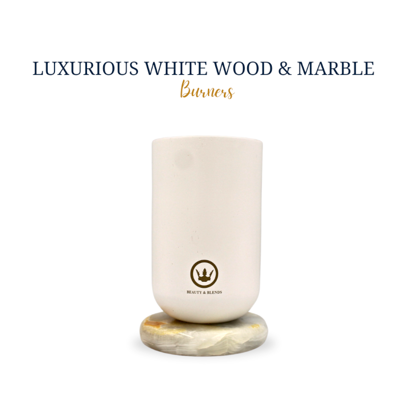 Luxurious white wood & marble burners  (U-shaped burner B&B no.III)